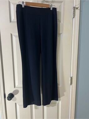 dressbarn Navy Wide-Leg Pull-On Pants